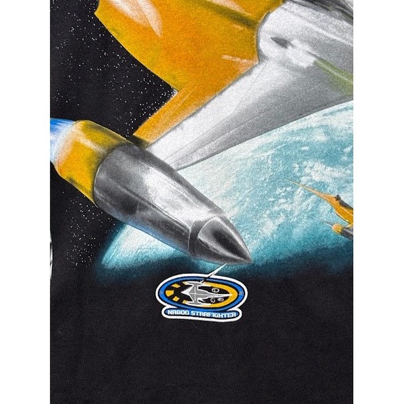 Vintage Star Wars Episode 1 Naboo Starfighter T Shirt Medium Black‎ - Picture 3 of 7